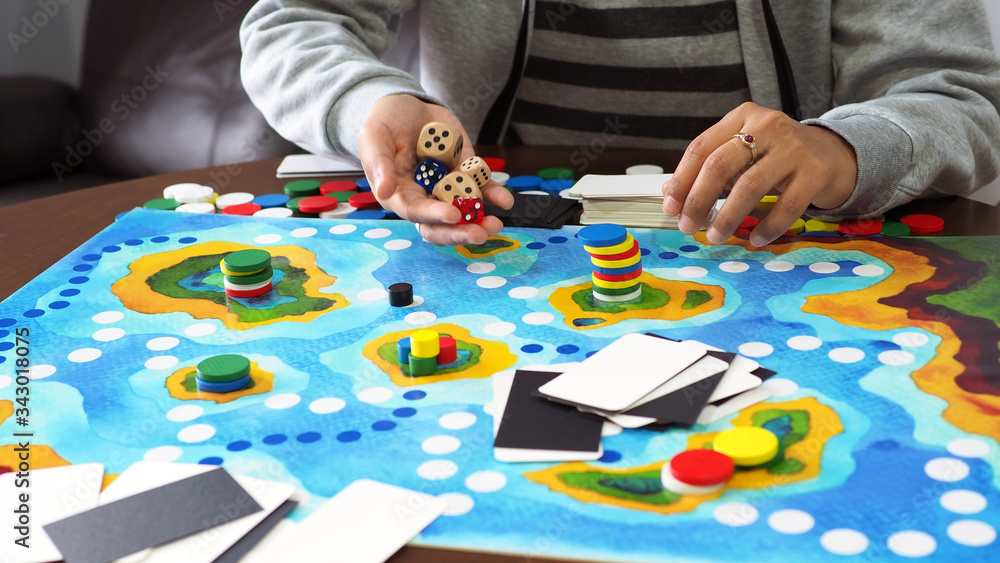 people friends family play board game together fun leisure illustration design selected focus