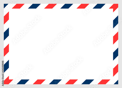 Postcard, travel blank card isolated on background. Modern graphic design