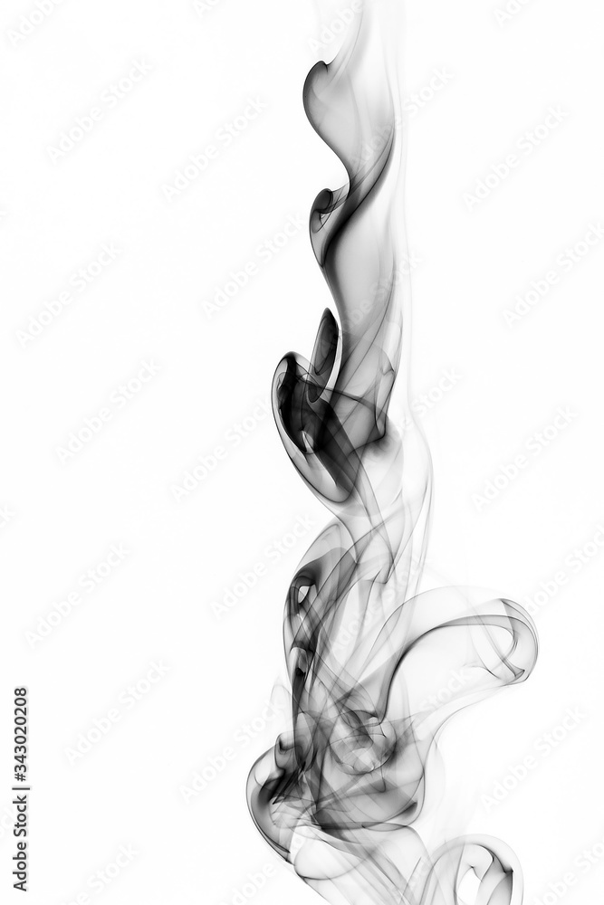 Black background with grey smoky curves Black background with grey smoky curves