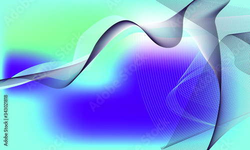 light smoke fluid  wave vector effect with blue  white  purple color