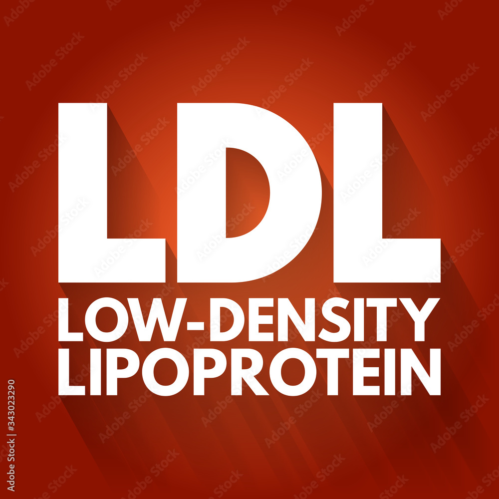 LDL - Low-Density Lipoprotein acronym, medical concept background LDL - Low-Density Lipoprotein acronym, medical concept background