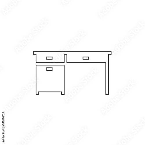 office desk icon vector illustration design
