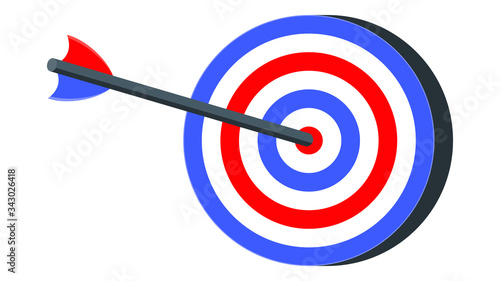 Target icon. Goal for archery as a metaphor for achieving results. © Quarta