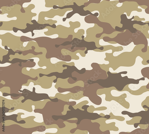 Camouflage seamless pattern classic.The print on the fabric.Vector