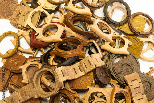 Wooden watches components
