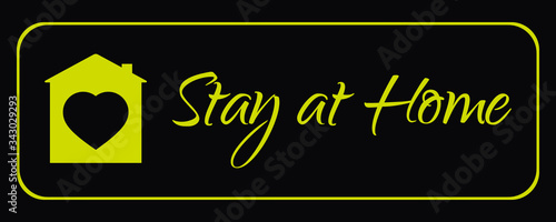 Stay home, stay safe. Motivational banner about the outbreak of coronavirus COVID-19. Virus warning poster design. 