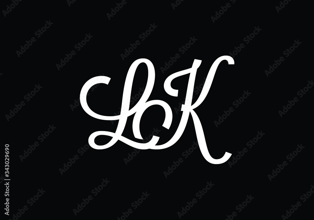 Initial Monogram Letter L K Logo Design Vector Template. LK Letter Logo Design Initial Monogram Letter L K Logo Design Vector Template. LK Letter Logo Design