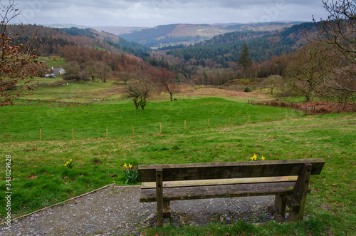 View across Snowdonia from Ty'n Llwyn