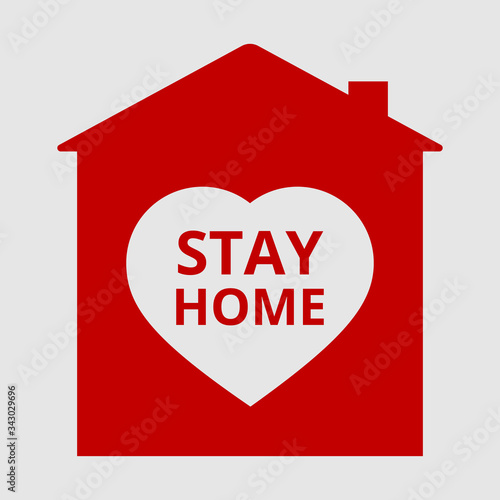 Stay home, stay safe. Virus warning poster design. Motivational banner about the outbreak of coronavirus COVID-19.