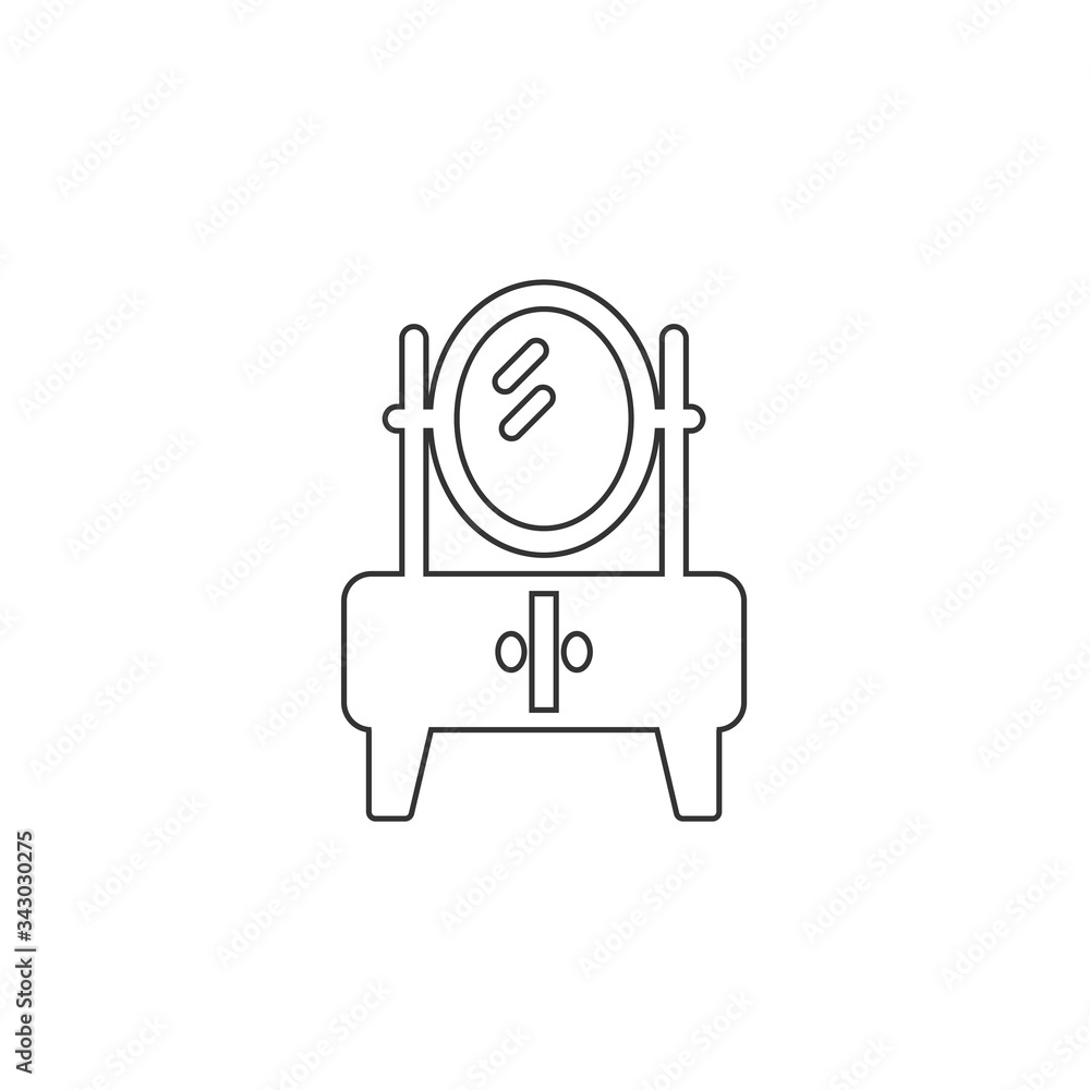 dresser mirror icon vector illustration design dresser mirror icon vector illustration design