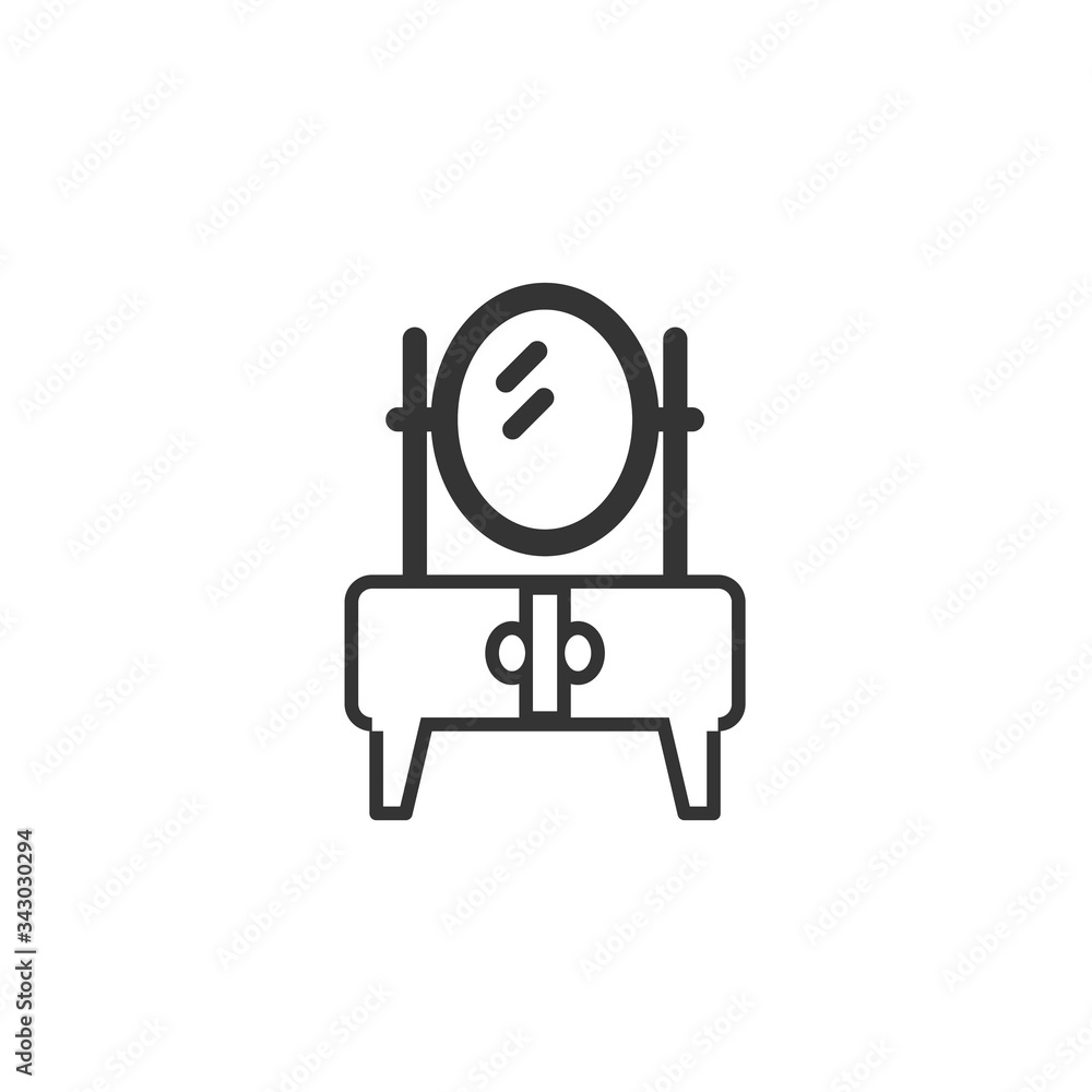dresser mirror icon vector illustration design dresser mirror icon vector illustration design