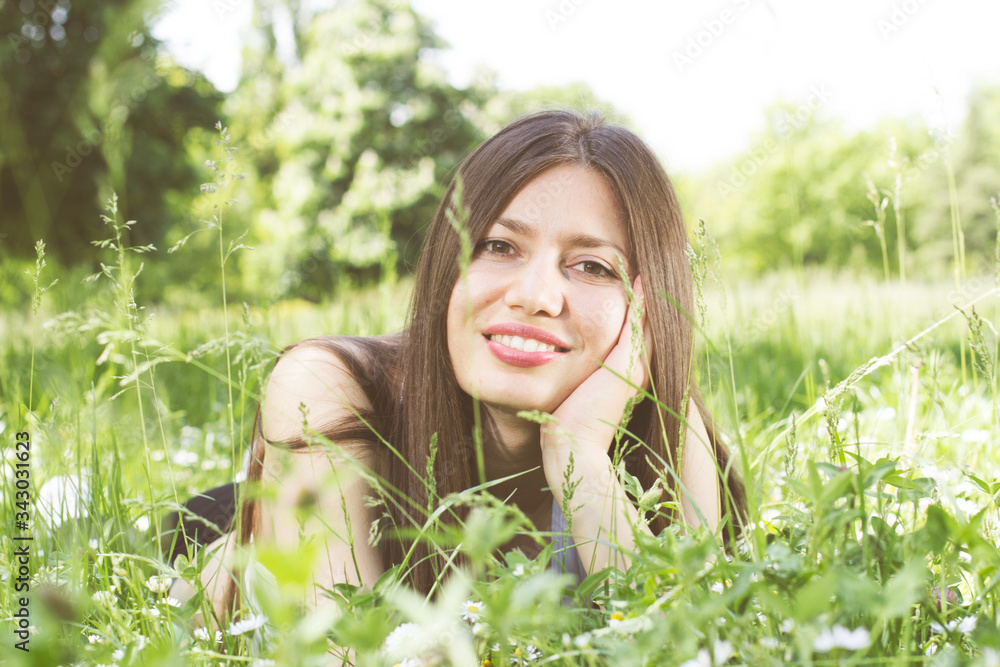 Portrait Happy Woman, Healthy Lifestyle, Relax Outdoor Portrait Happy Woman, Healthy Lifestyle, Relax Outdoor