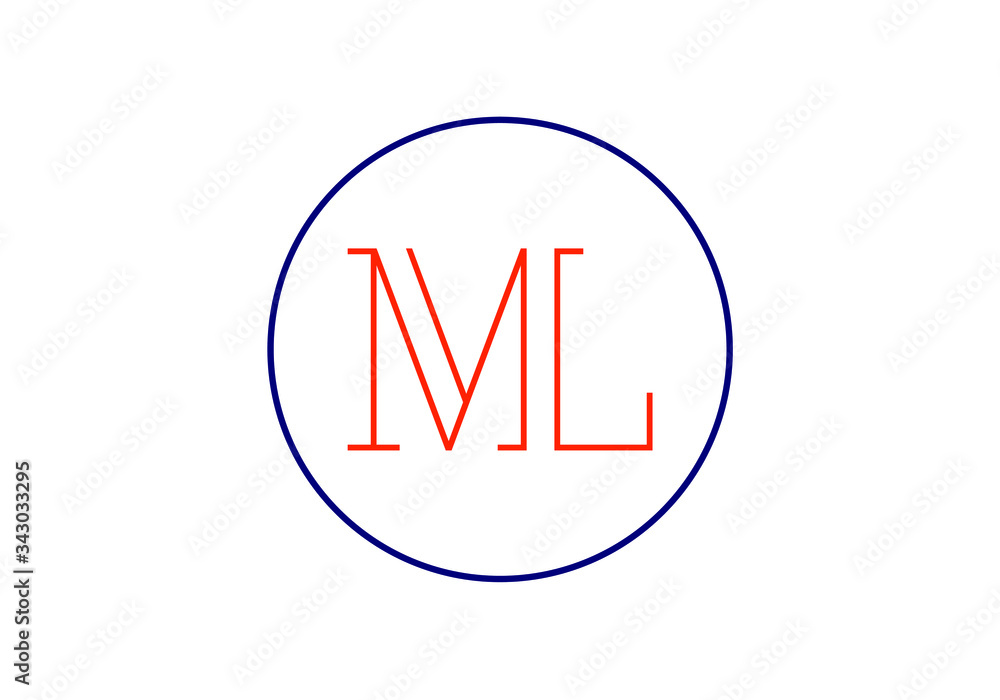 Initial Monogram Letter M L Logo Design Vector Template. ML Letter Logo Design Initial Monogram Letter M L Logo Design Vector Template. ML Letter Logo Design