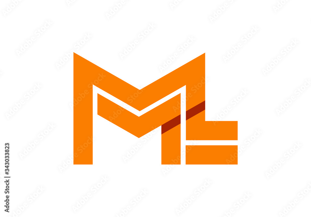 Initial Monogram Letter M L Logo Design Vector Template. ML Letter Logo Design Initial Monogram Letter M L Logo Design Vector Template. ML Letter Logo Design