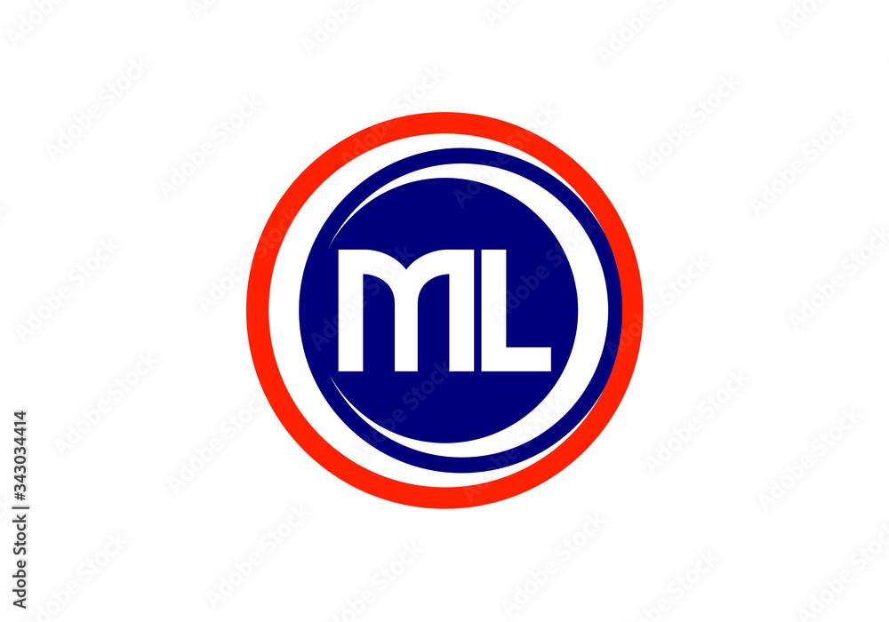 Initial Monogram Letter M L Logo Design Vector Template. ML Letter Logo Design Initial Monogram Letter M L Logo Design Vector Template. ML Letter Logo Design