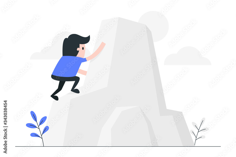 Reach the goal concept illustration. Reach the goal concept illustration.