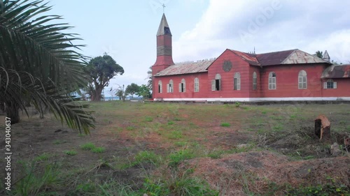 Sainte Anne's Mission in Gabon, shot at Fernand Vaz Lagoon photo