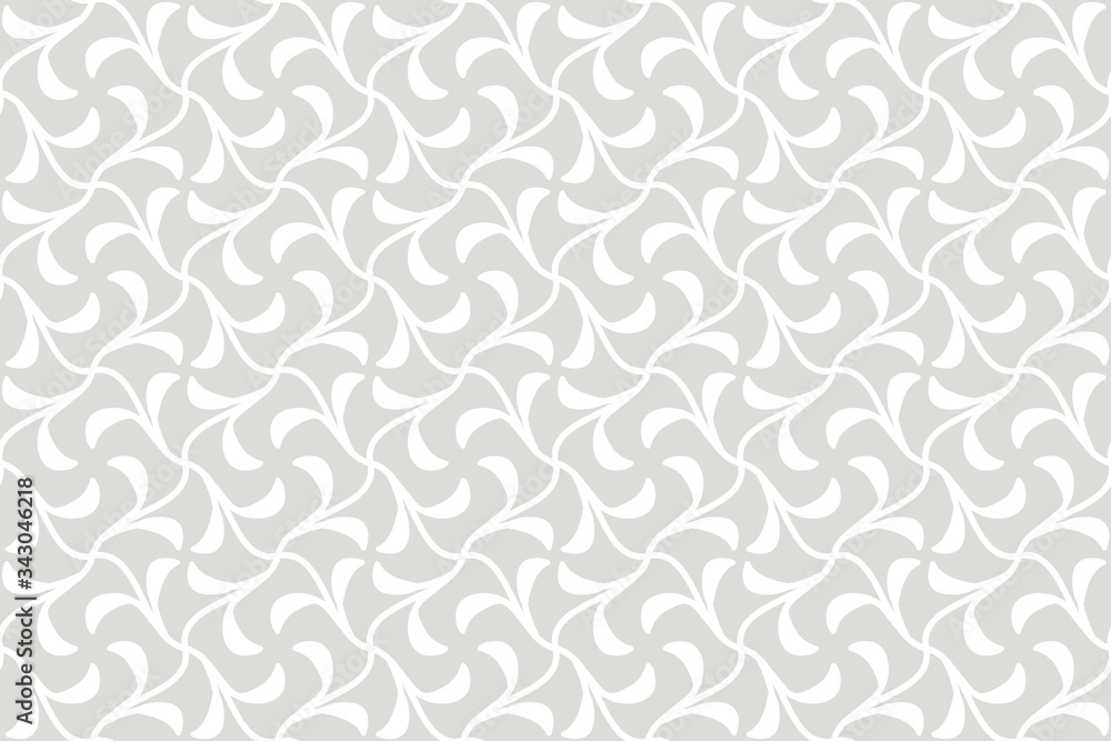 Geometric floral seamless pattern. Vector background with abstract line texture. Neutral monochrome wallpaper, grey white simple light ornament for wrapping paper, textile. Decorative design element Geometric floral seamless pattern. Vector background with abstract line texture. Neutral monochrome wallpaper, grey white simple light ornament for wrapping paper, textile. Decorative design element