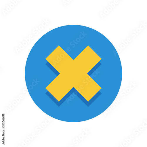 The cross icon. Simple vector illustration