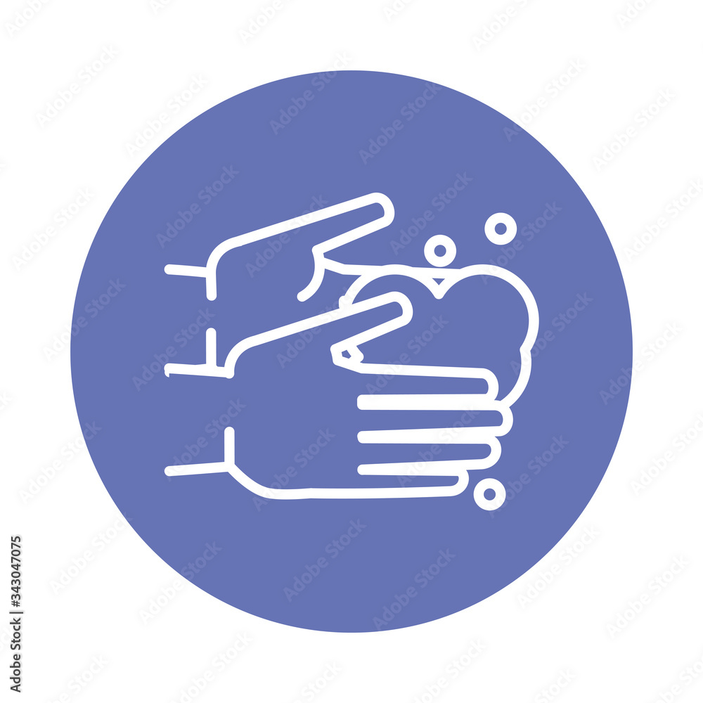 hands washing block style icon hands washing block style icon