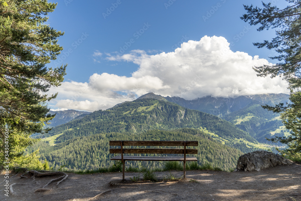 A bench on the alps