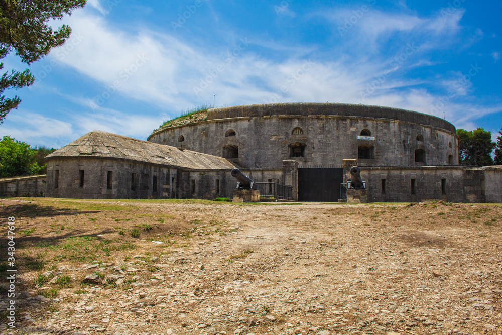 Fort Bourguignon (Fort Monsival) in Pula, Istrian Peninsula in Croatia