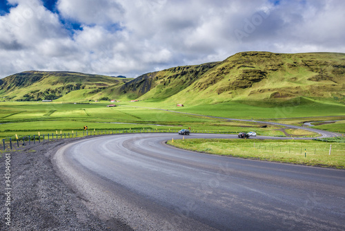 Ring Road, main road on Iceland near Vik i Myrdal village, Iceland