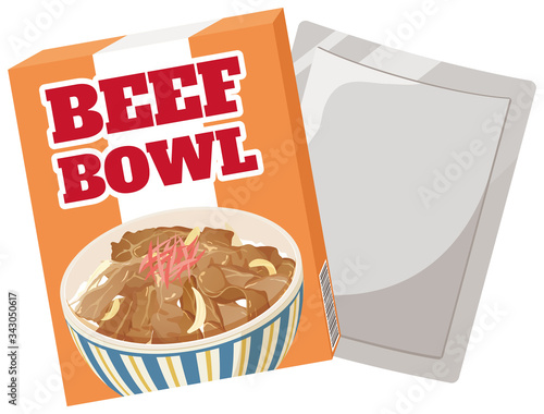 Instant food beef bowl (Gyudon) : Japanese food