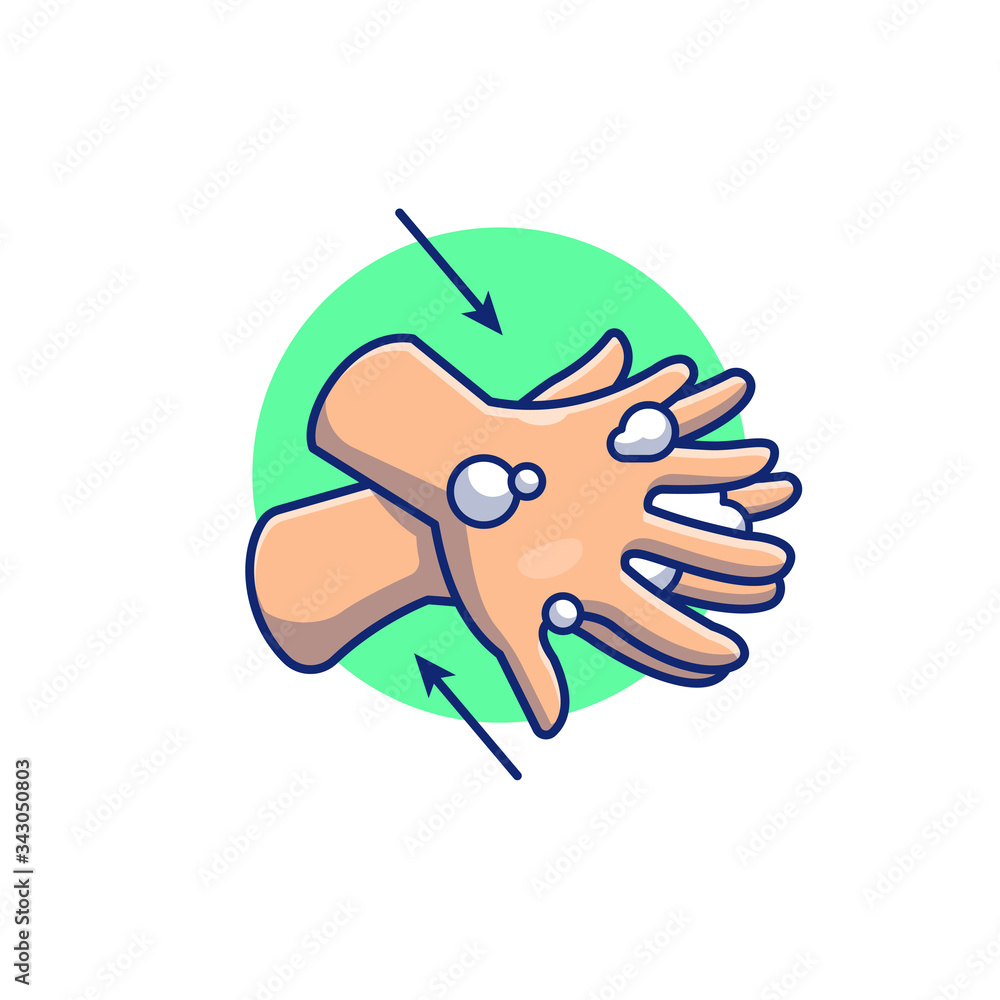 Washing Hand Vector Icon Illustration. People Hands Washed Cartoon. Health  and Medical Icon Concept Isolated. Flat Cartoon Style Suitable for Web  Landing Page, Banner, Flyer, Sticker, Card Stock Vector | Adobe Stock
