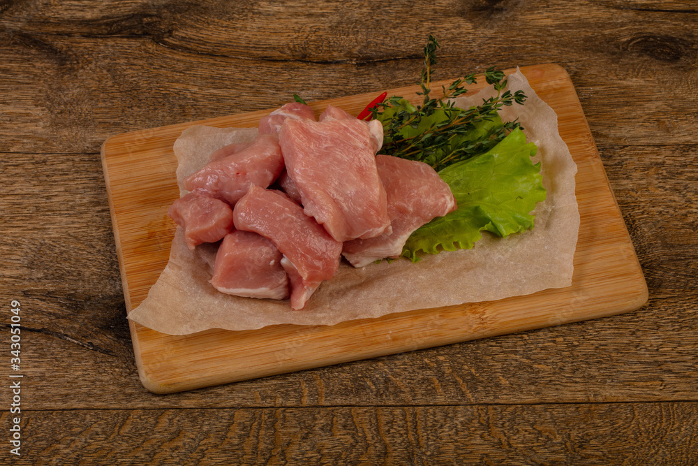 Raw pork meat for roast