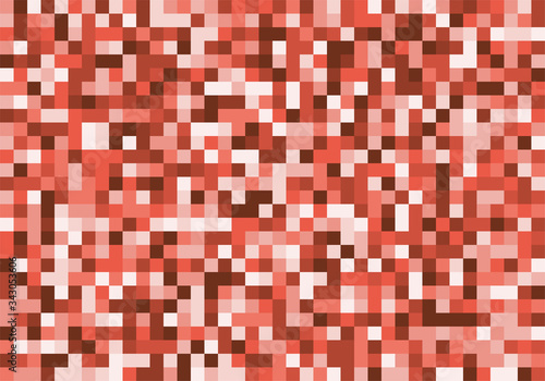 Fototapeta Naklejka Na Ścianę i Meble -  Random mosaic pattern from red colors palette vector illustration for art backgrounds