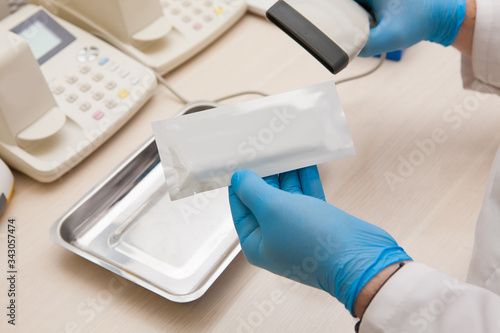 Conducting tests in a medical laboratory.