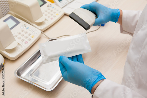 Conducting tests in a medical laboratory.