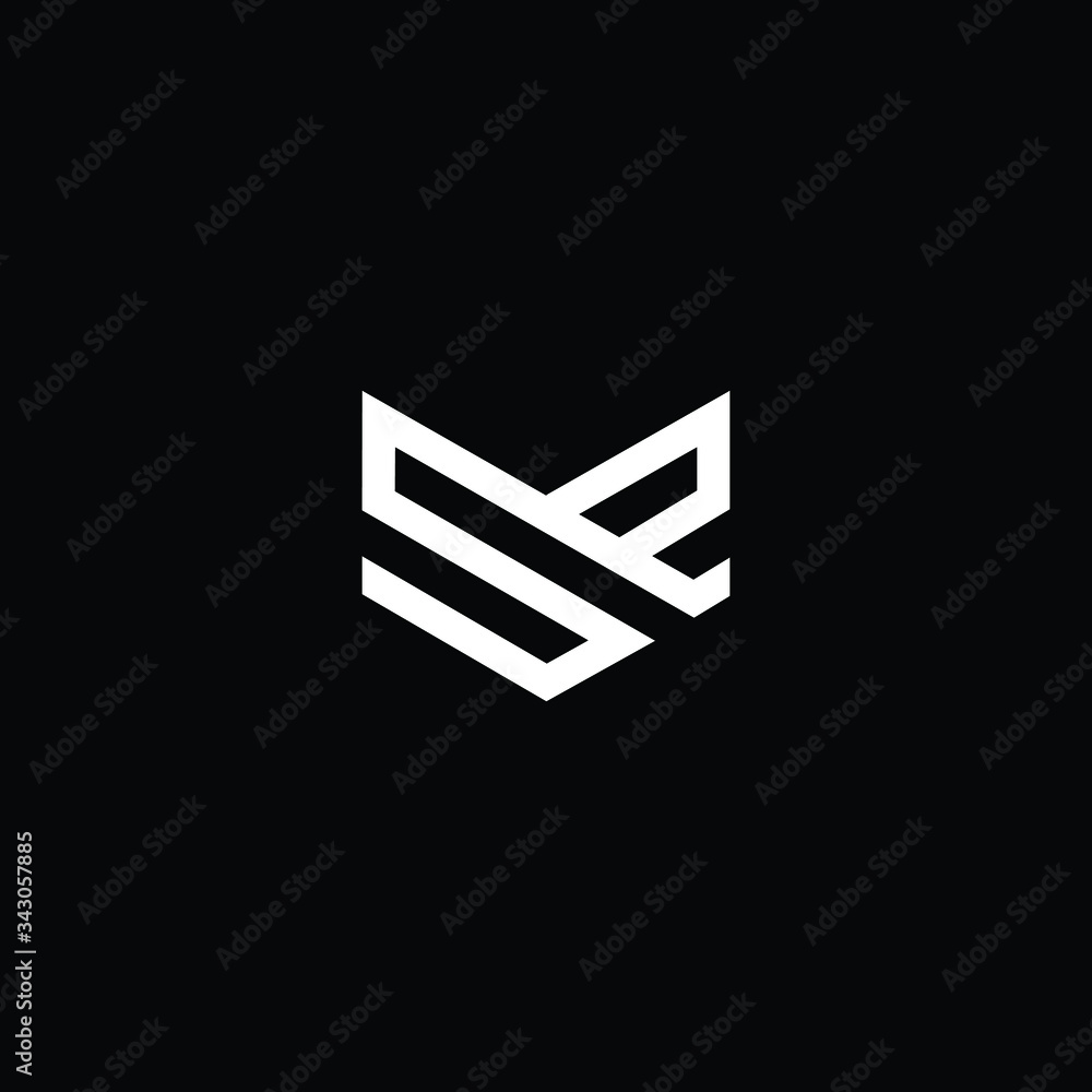 Minimal elegant monogram art logo. Outstanding professional trendy awesome  artistic SR RS initial based Alphabet icon logo. Premium Business logo  White color on black background Stock Vector | Adobe Stock