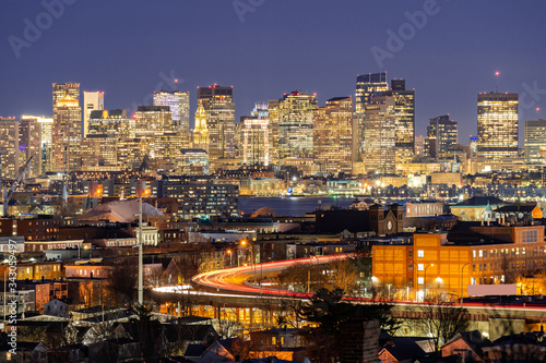 Boston Night cityscape © vichie81