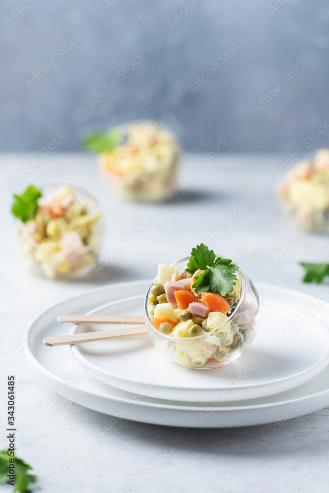 Traditional Russian salad Olivier Traditional Russian salad Olivier