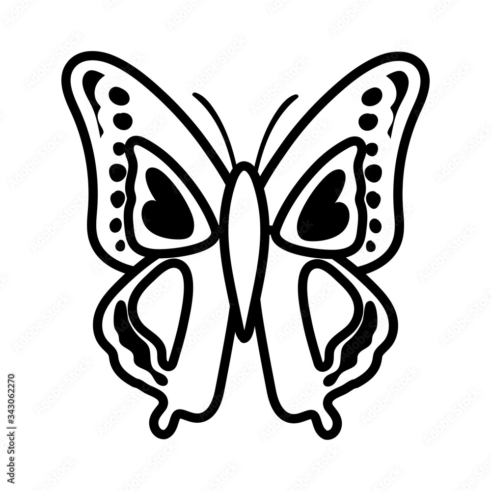 beautiful butterfly insect line style icon beautiful butterfly insect line style icon