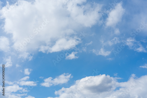 Blue sky texture with white clouds