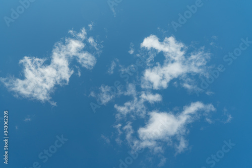 Blue sky texture with white clouds © gerasimov174