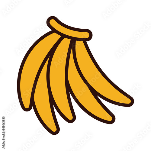 banana cluster line and fill style