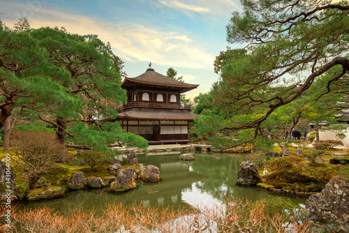 Ginkaku-ji in winter (Temple of the Silver Pavilion) in Kyoto, Japan.
