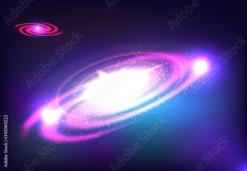 Galaxy. Vector galaxy effect. Spiral galaxy