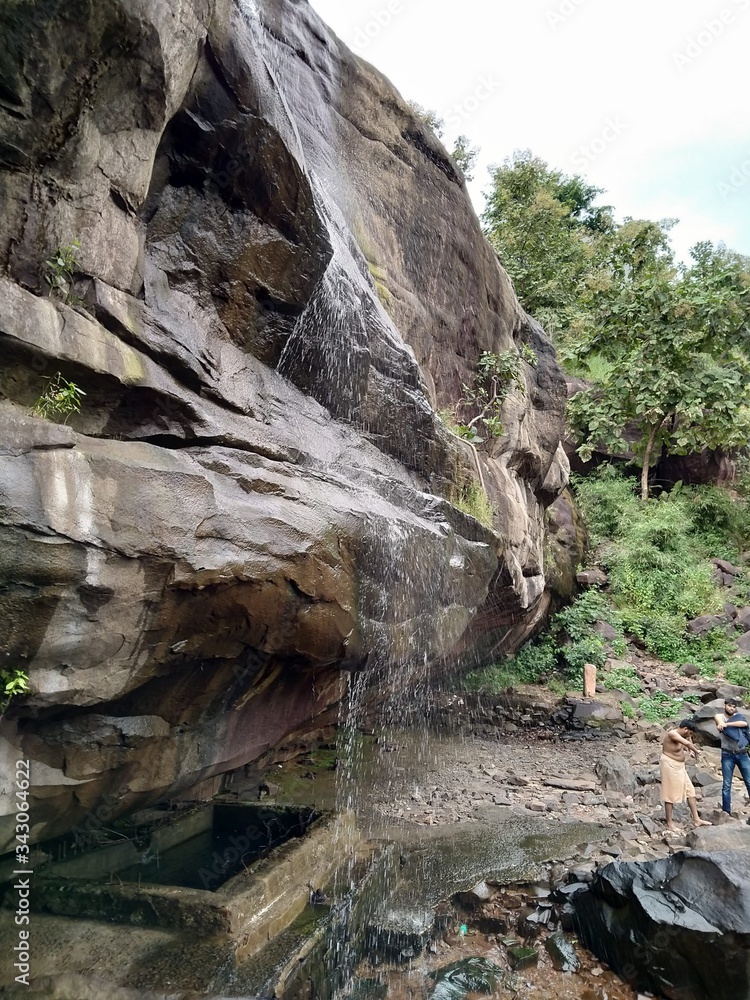 waterfall in the mountains