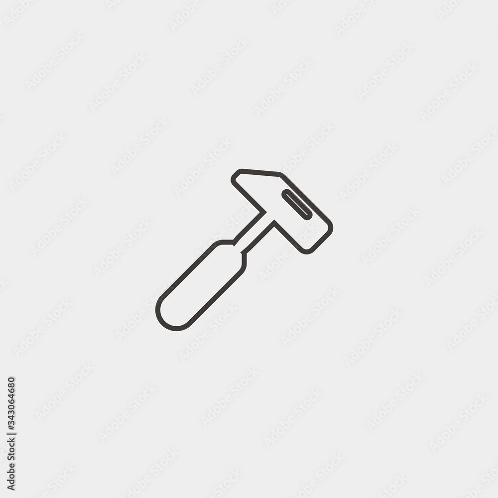 brick hammer icon vector illustration and symbol for website and graphic design