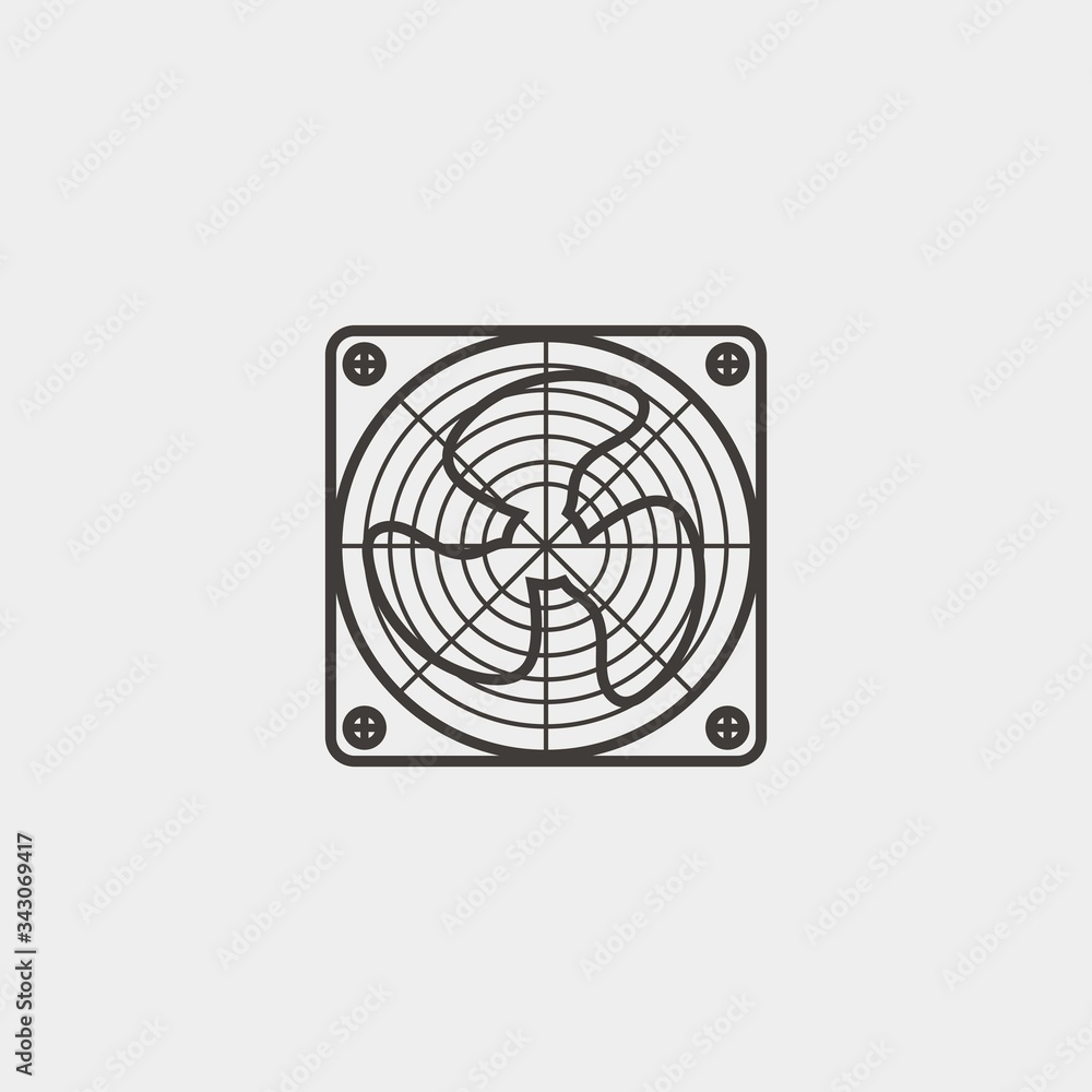 air fan icon vector illustration and symbol for website and graphic design air fan icon vector illustration and symbol for website and graphic design