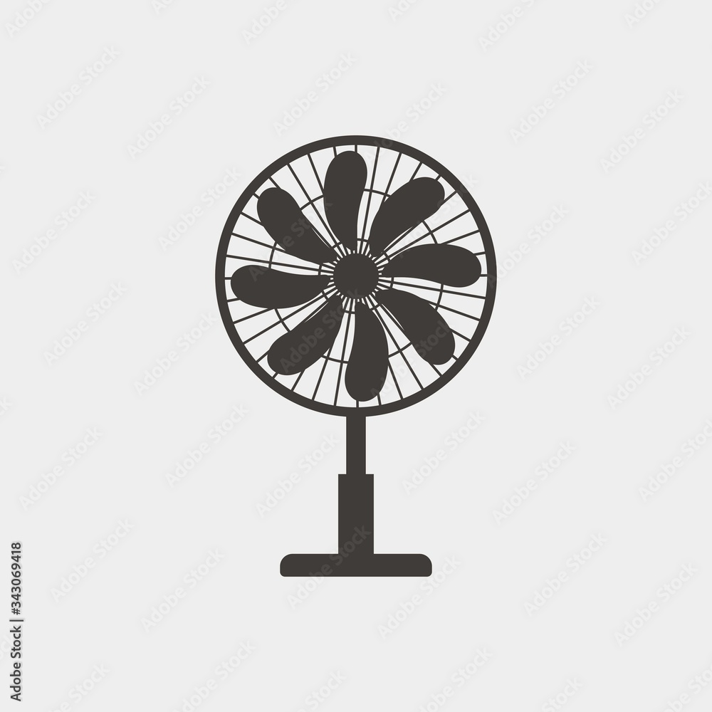 air fan icon vector illustration and symbol for website and graphic design
