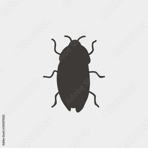 cockroach icon vector illustration and symbol for website and graphic design © LiveLove