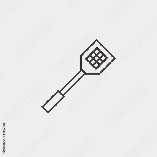 fly swatter icon vector illustration and symbol for website and graphic design