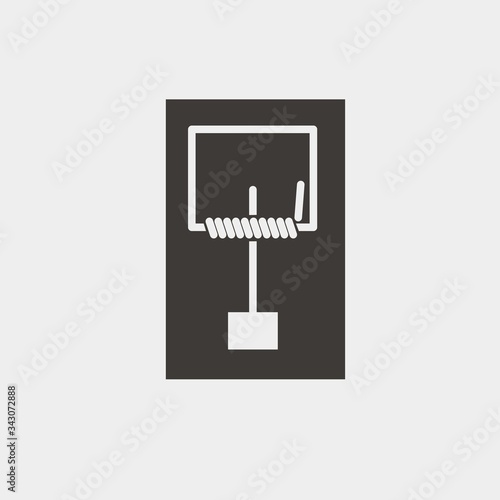 mouse trap icon vector illustration and symbol for website and graphic design