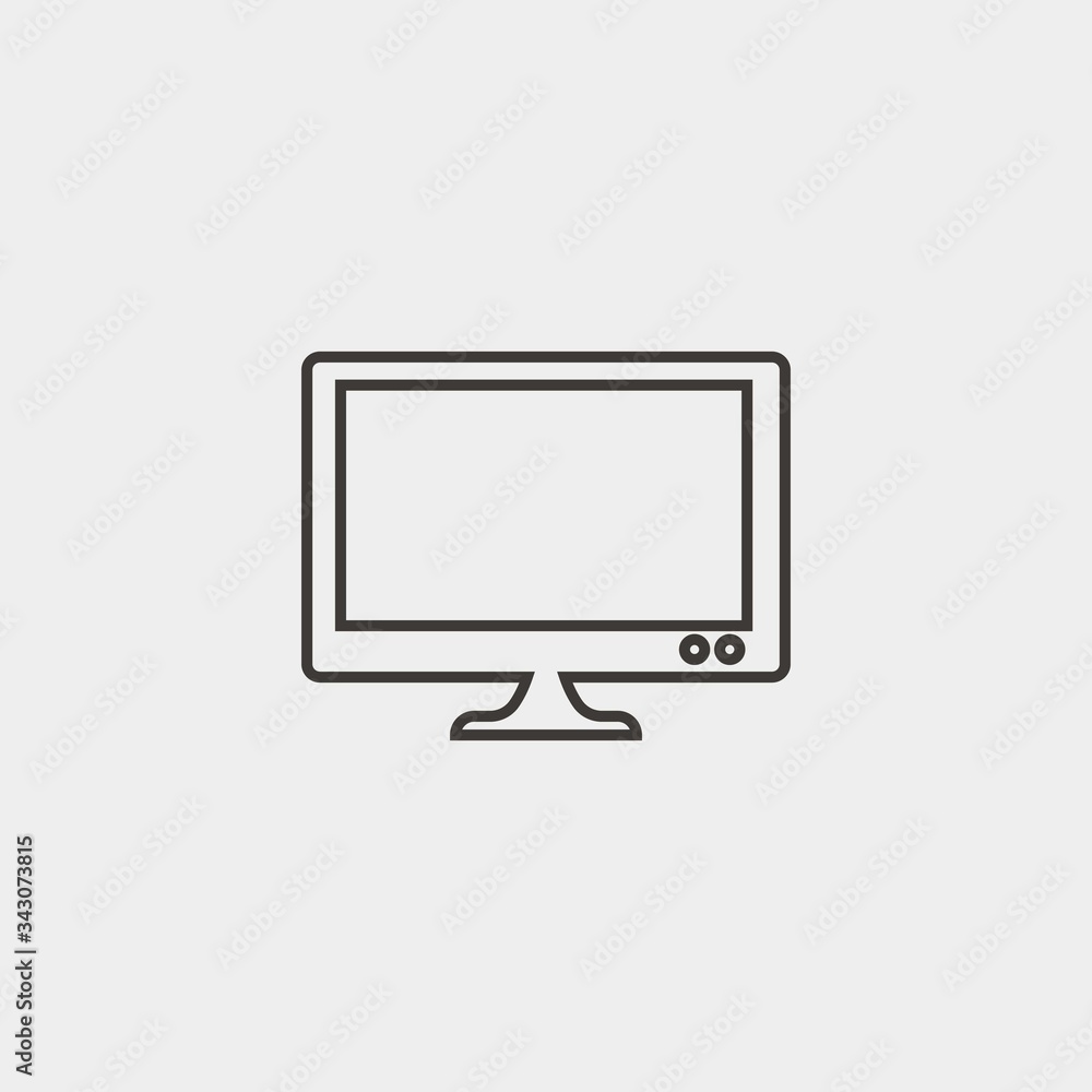 tv monitor icon vector illustration and symbol for website and graphic design tv monitor icon vector illustration and symbol for website and graphic design